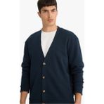 DeFacto Regular Fit V Yaka Pike Düğmeli Hırka F2073AX25AU - XL - Lacivert-NV64
