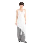 DeFacto Regular Fit V Yaka Saten Kolsuz Bluz, L, G2990AX25AU, Ekru-ER136, Kadın