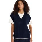 DeFacto Regular Fit V Yaka Triko Süveter, S, F2901AX25AU, Lacivert-NV245, Kadın