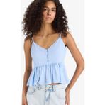 DeFacto Regular Fit V Yaka Viskon Askılı Bluz F6101AX25SM - Mavi-BE745 - XL