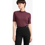 DeFacto Regular Fit Yarım Balıkçı Yaka Fitilli Kaşkorse Kısa Kollu Tişört B1177AX25AU - Pembe-BR86
