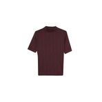 DeFacto Regular Fit Yarım Balıkçı Yaka Fitilli Kaşkorse Kısa Kollu Tişört, M, B1177AX25AU, Pembe-BR86, Kadın