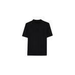 DeFacto Regular Fit Yarım Balıkçı Yaka Fitilli Kaşkorse Kısa Kollu Tişört, XXL, B1177AX25AU, Siyah, Kadın
