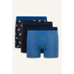 DeFacto Regular Fit Yiyecek Baskılı 3'lü Boxer G8335AX26SP - Lacivert-NV135 - 2XL