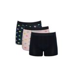 DeFacto Regular Fit Yiyecek Baskılı 3'lü Boxer, M, G9380AX26SP, Lacivert-NV135, erkek