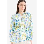 DeFacto Relax Fit Bağcıklı Yaka Desenli Uzun Kollu Tesettür Gömlek Tunik, XS, E1100AX25HS, Ekru-ER105, Kadın
