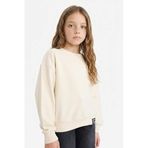Defacto Relax Fit Baskılı Sweatshirt Kız Çocuk, 11-12 Yaş, E6842A826SP, Ekru-ER98, kız-çocuk, 11/12 Yaş (152cm)