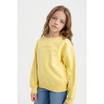 DeFacto Relax Fit Baskılı Sweatshırt Kız Çocuk E6782A826SP - Sarı-YL115 - 9 - 10 Yaş
