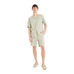 DeFacto Relax Fit Beli Bağcıklı Keten Karışımlı Bermuda Şort, 30, D9913AX25AU, Yeşil-GN497, Erkek