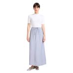 DeFacto Relax Fit Beli Lastikli Krinkıl Kumaş Bilek Midi Etek, 36, G1093AX25SM, Gri-GR184, Kadın