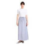 DeFacto Relax Fit Beli Lastikli Krinkıl Kumaş Bilek Midi Etek, 38, G1093AX25SM, Gri-GR184, Kadın