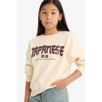 Defacto Relax Fit Bisiklet Yaka Baskılı İçi Yumuşak Tüylü Sweatshirt Kız Çocuk, 5-6 Yaş, E6779A825WN, Ekru-ER134, kız-çocuk, 5/6 Yaş (116cm)