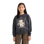 Defacto Relax Fit Bisiklet Yaka Baskılı İçi Yumuşak Tüylü Sweatshirt Kız Çocuk, 5-6 Yaş, E6780A825WN, Antrasit-AR138, kız-çocuk, 5/6 Yaş (116cm)