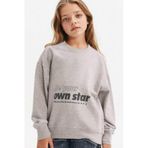 Defacto Relax Fit Bisiklet Yaka Baskılı Sweatshirt Kız Çocuk, 13/14 Yaş (164cm), G3807A825WN, Gri, kız-çocuk