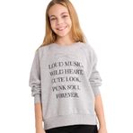 DeFacto Relax Fit Bisiklet Yaka Baskılı Sweatshirt Kız Çocuk, 5-6 Yaş, G3742A825WN, Gri-GR379, kız-çocuk