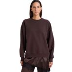 DeFacto Relax Fit Bisiklet Yaka Etek Ucu Dantel Detaylı Sweatshirt, XS, G8595AX25CW, Kahve-BN130, kadın