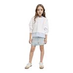 DeFacto Relax Fit Bisiklet Yaka Etek Ucu Detaylı Sweatshirt Kız Çocuk, 8-9 Yaş, 3173831, Beyaz, kız-çocuk