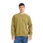 DeFacto Relax Fit Bisiklet Yaka Kalın İçi Yumuşak Tüylü Basic Düz Sweatshirt, M, T5139AZ25AU, Haki-KH256, erkek
