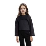 DeFacto Relax Fit Bisiklet Yaka Ribana Uzun Kollu Tişört Kız Çocuk, 7-8 Yaş, C3350A824SP, Siyah-BK81, Kız Çocuklar