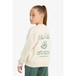 DeFacto Relax Fit Bisiklet Yaka Sırt Baskılı Sweatshirt Kız Çocuk E6759A825AU