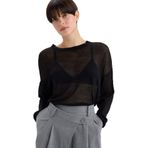 DeFacto Relax Fit Bisiklet Yaka Triko Kazak, L, G1827AX25AU, Siyah-BK27, Kadın