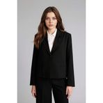 DeFacto Relax Fit Blazer Ceket, 42, G9308AX26SP, Siyah-BK27, Kadın