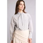 Defacto Relax Fıt Çizgili Poplin Uzun Kollu Tunik H4225ax26spwt32 Beyaz-wt32