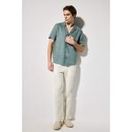 DeFacto Relax Fit Duble Paça %100 Keten Pantolon C1826AX26SM - Bej-BG106 - 28