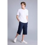 DeFacto Relax Fit Düz Paça Sweatshirt Kumaşı Uzun Şort T4693AZ26SM - Lacivert-NV241 - 3XL