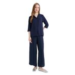 DeFacto Relax Fit Geniş Paça Kapri Lacivert, 36, G1552AX25HS, Lacivert-NV243, Kadın
