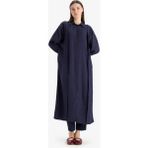 DeFacto Relax Fit Gömlek Yaka Cepli Basic Maxi Tesettür Elbise E4360AX25SP - Lacivert-NV243
