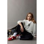 DeFacto Relax Fit Kapüşonlu Baskılı Sweatshirt Kız Çocuk, 9-10 Yaş, D9774A825SP, Ekru-ER854, kız-çocuk