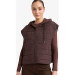 DeFacto Relax Fit Kapüşonlu Krinkıl Kumaş Yelek G5115AX26SP - XL - Kahve-BN530