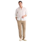 DeFacto Relax Fit Kısa Paça Keten Görünümlü Beli Bağcıklı Lastikli Cepli Pantolon, 32, E4790AX25AU, Kahve-BN295, Erkek