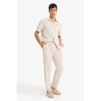 Defacto Relax Fit Kısa Paça Keten Görünümlü Pantolon E4790ax25auer22 Ekru