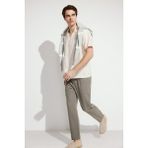 DeFacto Relax Fit Kısa Paça Keten Görünümlü Pantolon E4790AX26SM - Haki-KH403 - 28