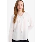 DeFacto Relax Fit Krinkıl Kumaş Volanlı Bluz G9142AX26SP