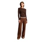 DeFacto Relax Fit Normal Bel Pantolon, L, G3342AX25AU, Kahve-BN305, Kadın