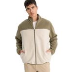 DeFacto Relax Fit Polar Hırka Haki, M, F0449AX25AU, Haki-KH401, Erkek