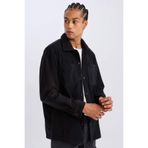 DeFacto Relax Fit Polar Uzun Kollu Siyah Gömlek, XS, A4782AX24WN, Siyah-BK81, Erkek