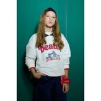Defacto Relax Fit Polo Yaka Baskılı Sweatshirt Kız Çocuk, 13/14 Yaş (164cm), F2251A825AU, Ekru, kız-çocuk