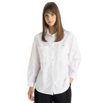 DeFacto Relax Fit Poplin Uzun Kollu Gömlek Tunik Beyaz, XL, C7825AX24SM, Beyaz-WT36, Kadın