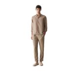 DeFacto Relax Fit Rahat Kesim Kısa Paça Keten Görünümlü Yazlık Kumaş Pantolon, 28, E4790AX25SM, Haki-KH92, Erkek