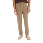 DeFacto Relax Fit Rahat Kesim Kısa Paça Keten Görünümlü Yazlık Kumaş Pantolon, 36, E4790AX25SM, Haki-KH92, Erkek