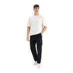 DeFacto Relax Fit Rahat Kesim Yazlık Pantolon Kargo Cepli Düz Paça, 32/34, D5967AX25SP, Siyah-BK81, Erkek