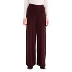DeFacto Relax Fit Triko Pantolon Basıc Beli Lastikli Geniş Paça Bordo, 2XL, V0088AZ25WN, Bordo-BR115, Kadın
