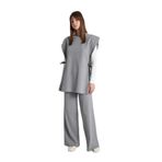 DeFacto Relax Fit Triko Pantolon Beli Lastikli Geniş Paça, XS, Y1325AZ24AU, Gri-GR422, Kadın