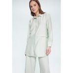 DeFacto Relax Fit Uzun Kollu Tesettür Gömlek Tunik Yeşil, 2XL, F1357AX25SM, Yeşil-GN1181, Kadın