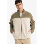 Defacto Relax Fit Yarım Balıkçı Yaka Fermuarlı Polar Hırka F0449ax25aukh401 Haki-kh401