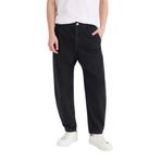 DeFacto Relaxed Slouchy Fit Dar Paça Jean Pantolon Siyah 28